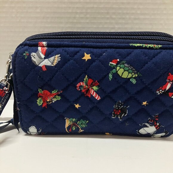 Vera Bradley Holiday Snow Globe Motifs RFID All In One Crossbody Bag - Picture 3 of 6